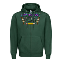 Sports Green librarians rule Zipper Hoodie - CowhideDigitalArt