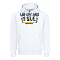 White librarians rule Zipper Hoodie - CowhideDigitalArt