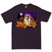 Plum Halloween english bulldog Premium Tee - RanaPortraitStore