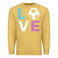 Antique Gold Soccer Gift for Girls Women I Love Soccer Vintage Premium Sweatshirt - minhPixels