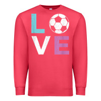 Cardinal Soccer Gift for Girls Women I Love Soccer Vintage Premium Sweatshirt - minhPixels