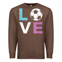 Chestnut Soccer Gift for Girls Women I Love Soccer Vintage Premium Sweatshirt - minhPixels