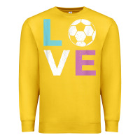 Lemon Soccer Gift for Girls Women I Love Soccer Vintage Premium Sweatshirt - minhPixels