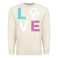 Sandshell Soccer Gift for Girls Women I Love Soccer Vintage Premium Sweatshirt - minhPixels