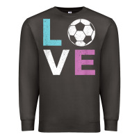 Smoke Soccer Gift for Girls Women I Love Soccer Vintage Premium Sweatshirt - minhPixels