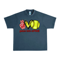 Peace Love Softball Urban Heavy Tee | Teevron