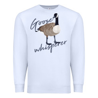 White Canadian Goose Whisperer Shirt Funny Cute Bird Hunter Gift 2 Premium Sweatshirt - minhPixels