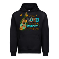Black the lord is my strength and my song guitar with su Urban Hoodie - AdoDesignShop