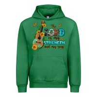 Emerald the lord is my strength and my song guitar with su Urban Hoodie - AdoDesignShop