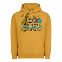 Pigment Peanut Butter the lord is my strength and my song guitar with su Urban Hoodie - AdoDesignShop