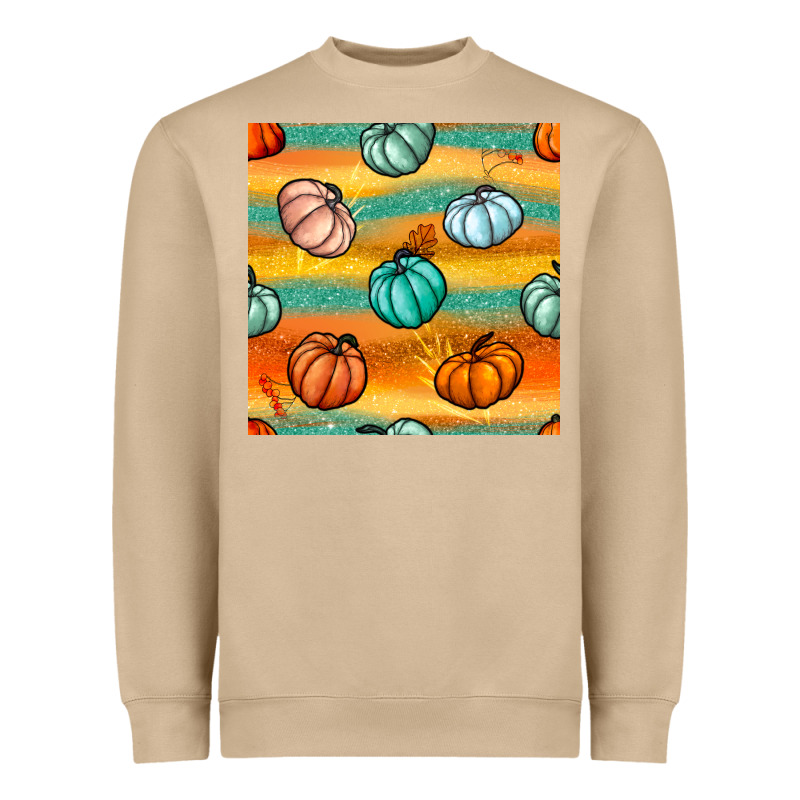 Pumpkin And Glitter Seamless Pattern Heavyweight Sweatshirt by BundleAndBundleShop | Teevron