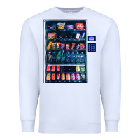 White Funny Costumes for Halloween Vending Machine Silvester Premium Sweatshirt - minhPixels