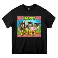Black Happy Easter Farm Animals 20oz skinny Heavy Core Tee - LillyAllenDesigns