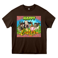 Happy Easter Farm Animals 20oz Skinny Heavy Core Tee | Teevron