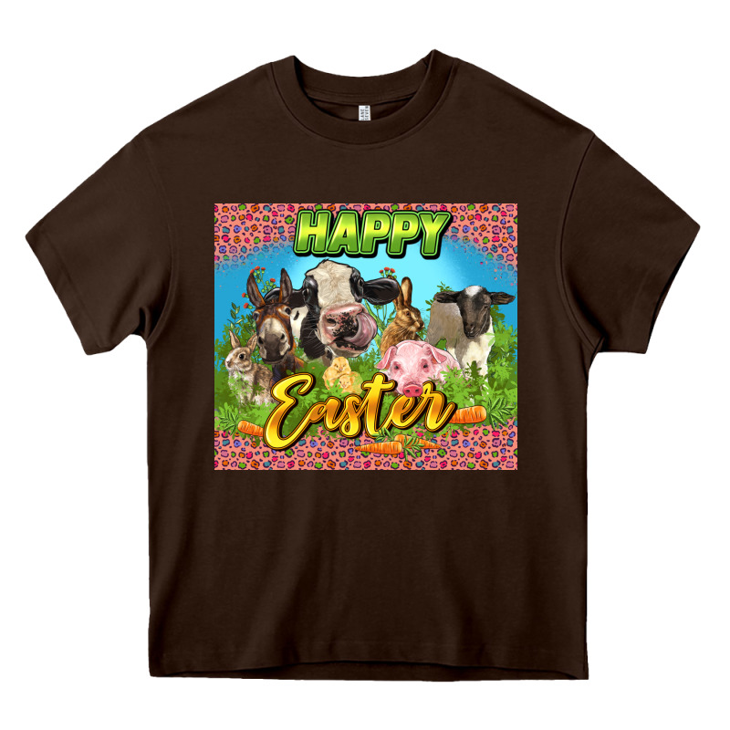 Happy Easter Farm Animals 20oz Skinny Heavy Core Tee by LillyAllenDesigns | Teevron