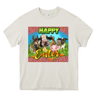 Cream Happy Easter Farm Animals 20oz skinny Heavy Core Tee - LillyAllenDesigns