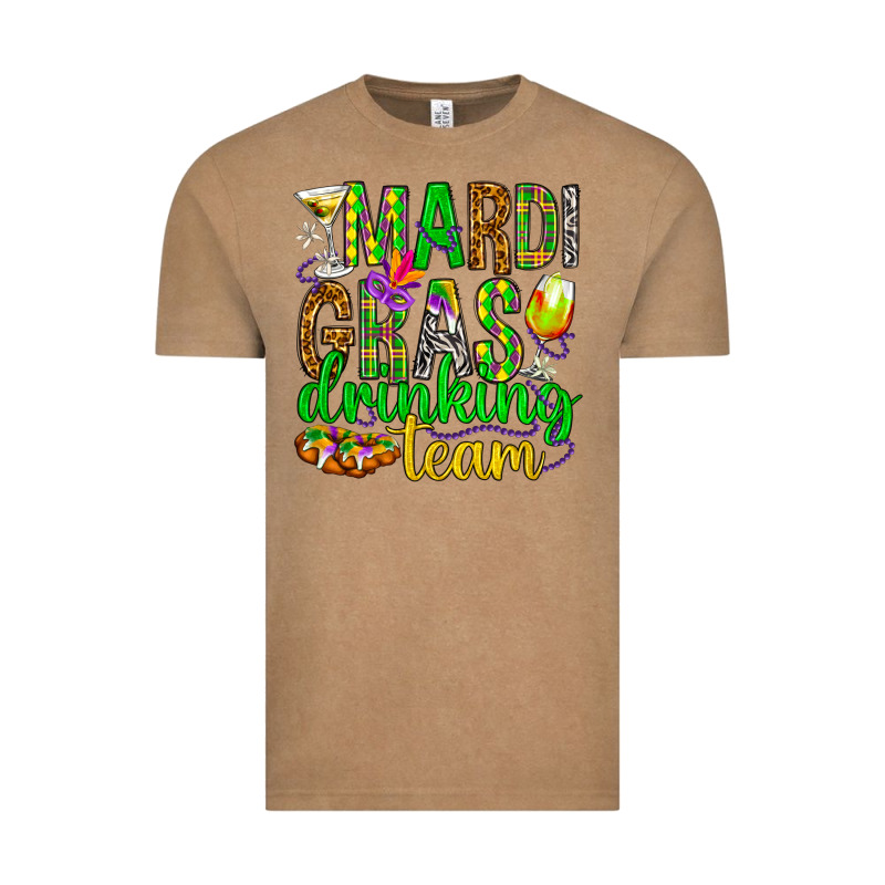 Mardi Gras Drinking Team Vintage Tee by HowdyJamesFarm | Teevron