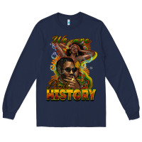 Navy We are Black History Long Sleeve Tee - HowdyJamesFarm
