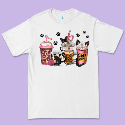 Cat Mom Coffee Premium Tee Designed By Jasminsmagicworld