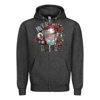 Charcoal Heather merry and bright Zipper Hoodie - SublimationCraftShop