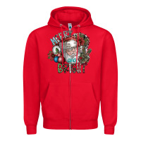 Red merry and bright Zipper Hoodie - SublimationCraftShop