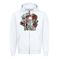 White merry and bright Zipper Hoodie - SublimationCraftShop