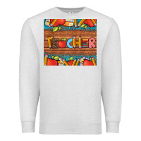 Oatmeal Heather teacher and pens apples books leopard and tooled leather tumbler Premium Sweatshirt - Artiststas