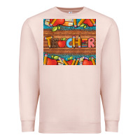 Pale Pink teacher and pens apples books leopard and tooled leather tumbler Premium Sweatshirt - Artiststas