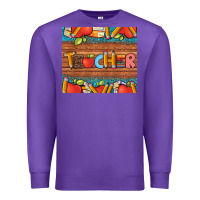Purple teacher and pens apples books leopard and tooled leather tumbler Premium Sweatshirt - Artiststas
