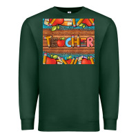 Sports Green teacher and pens apples books leopard and tooled leather tumbler Premium Sweatshirt - Artiststas