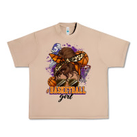 Burro Messy bun Basketball girl Urban Heavy Tee - HowdyJamesFarm