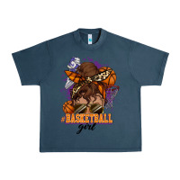 Midnight Navy Messy bun Basketball girl Urban Heavy Tee - HowdyJamesFarm