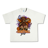 Pistachio Messy bun Basketball girl Urban Heavy Tee - HowdyJamesFarm