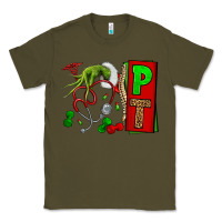 Army Green Christmas Character Nurse Classic Tee - NancyCooperArtShop