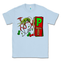 Dusty Blue Christmas Character Nurse Classic Tee - NancyCooperArtShop
