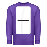 Purple Double Blank Dominoes Halloween Costume Domino Game Premium Sweatshirt - minhPixels
