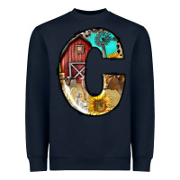 Navy farm life alphabet lowercase letters c Heavyweight Sweatshirt - BundleAndBundleShop