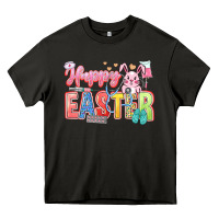Asphalt Happy Easter Nurse Heavy Core Tee - LillyAllenDesigns