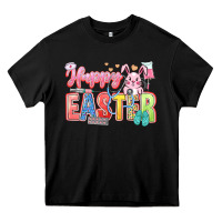Black Happy Easter Nurse Heavy Core Tee - LillyAllenDesigns