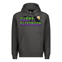 Charcoal Heather happy halloween Premium Hoodie - BundleAndBundleShop