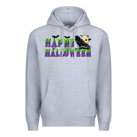 Heather Grey happy halloween Premium Hoodie - BundleAndBundleShop