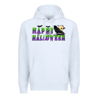 White happy halloween Premium Hoodie - BundleAndBundleShop