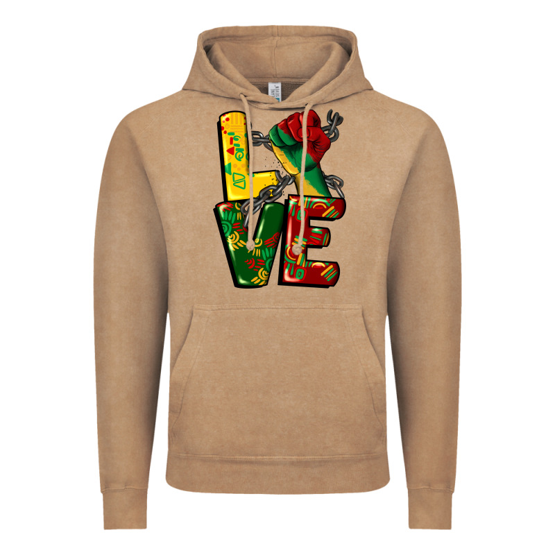 Love Juneteenth Vintage Hoodie by CowGirlArtShop | Teevron