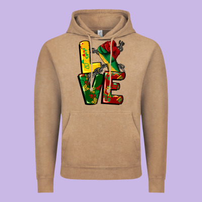 Love Juneteenth Vintage Hoodie Designed By Cowgirlartshop