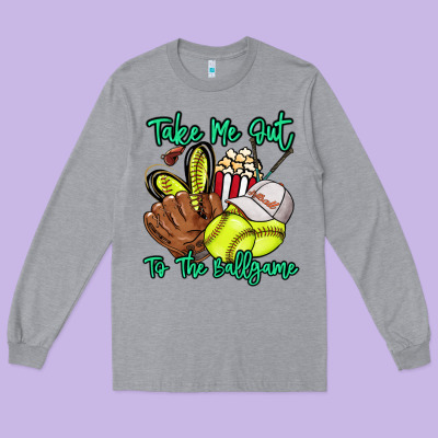 Take Me Out To The Ballgame Long Sleeve Tee Designed By Howdyjamesfarm