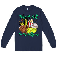 Navy Take me out to the ballgame Long Sleeve Tee - HowdyJamesFarm