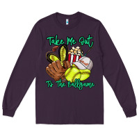 Plum Take me out to the ballgame Long Sleeve Tee - HowdyJamesFarm