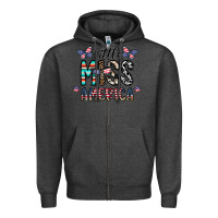 Charcoal Heather little miss america Zipper Hoodie - CowhideDigitalArt