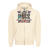 Sandshell little miss america Zipper Hoodie - CowhideDigitalArt