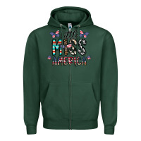 Sports Green little miss america Zipper Hoodie - CowhideDigitalArt